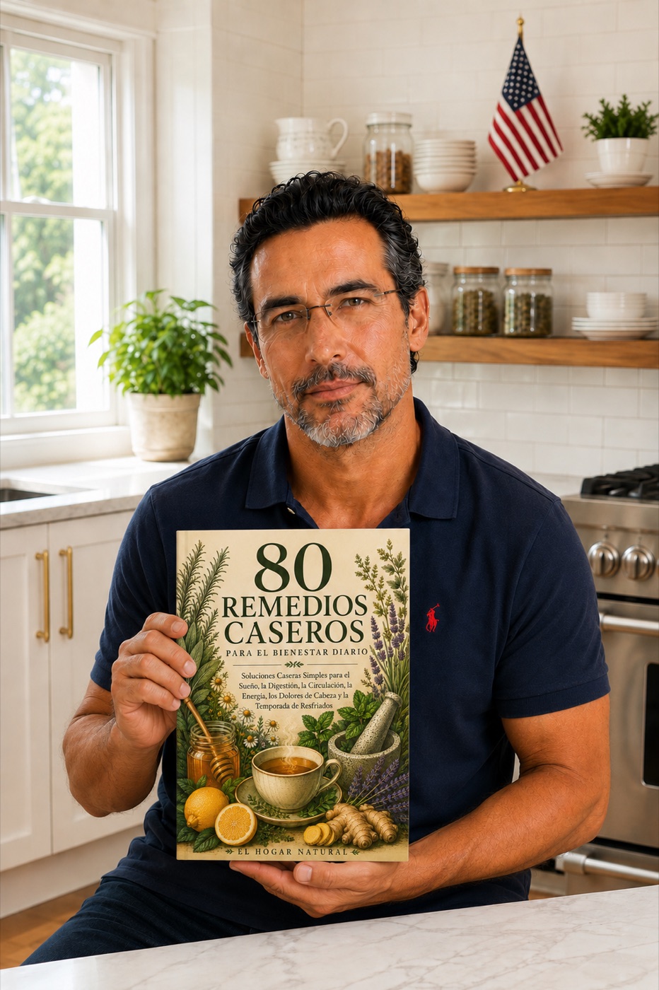 Mateo Rivas sosteniendo el libro