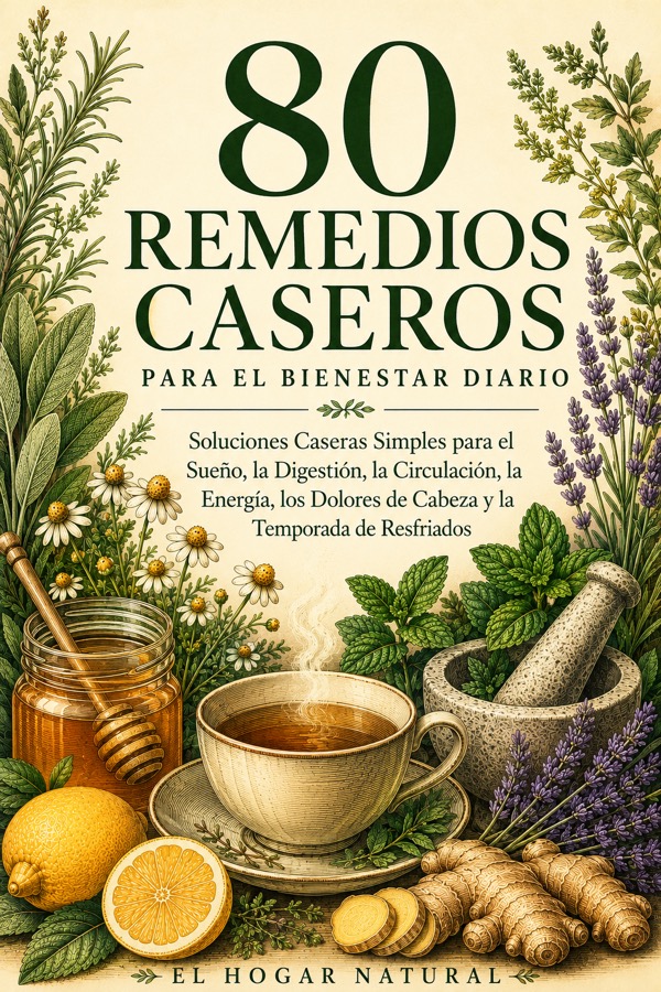 Portada de 80 Remedios Caseros para el Bienestar Diario